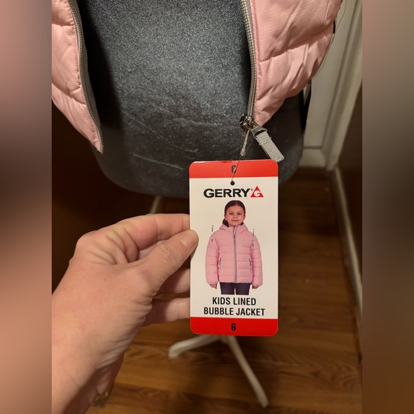 NWT Gerry Light Pink Kids Lined Bubble Jacket Size 6 - Picture 9 of 11